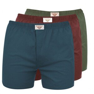 Pánské trenýrky bushman nicolas 3pack modrá/červená/khaki m