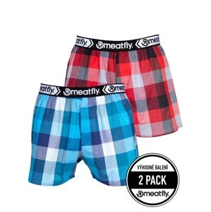 Pánské boxerky meatfly gigi modrá/červená xxl