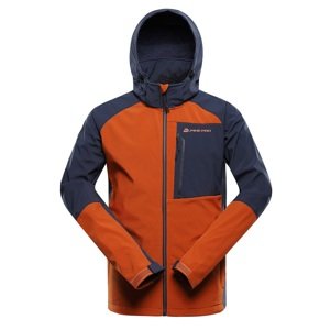 Pánská softshellová bunda alpine pro hoor modrá/oranžová 4xl