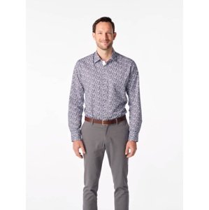 Pánská elegantní košile cityzen bend slim fit bílá/fialová 40