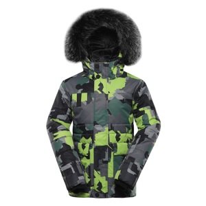 Dětská bunda s membránou ptx alpine pro werdo šedá/zelená 116-122