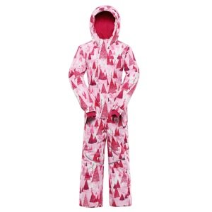 Dětská kombinéza s membránou ptx snow alpine pro kiremo růžová 104-110