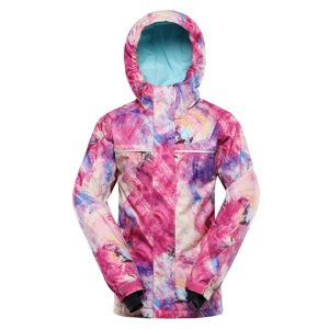 Dětská lyžařská bunda s membránou ptx snow alpine pro kiwero růžová 104-110