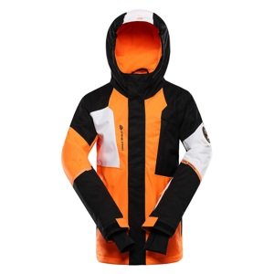 Dětská lyžařská bunda s membránou ptx snow alpine pro dearo oranžová 104-110