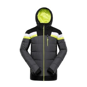 Pánská péřová lyžařská bunda s membránou ptx alpine pro ferer tmavě šedá l-g