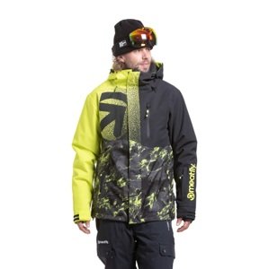Pánská snb & ski bunda meatfly shader limetková/černá s