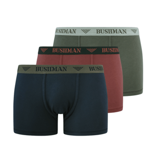 Pánské trenýrky bushman edward 3pack černá/červená/zelená l