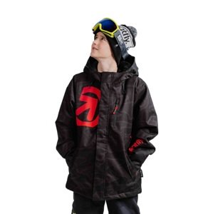 Dětská snb & ski bunda meatfly bangito černá/červená 158
