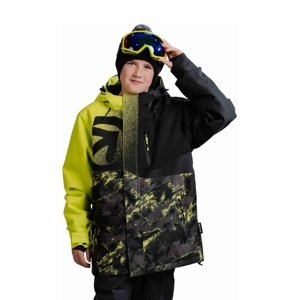 Dětská snb & ski bunda meatfly bangito černá/limetková 146