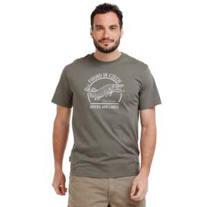 Pánské tričko bushman štika khaki 3xl