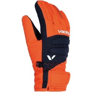 Dětské lyžařské rukavice viking flinx oranžová/tmavě modrá 6