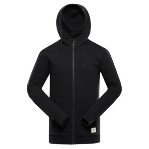Pánská bavlněná mikina s kapucí alpine pro lokk černá 3xl