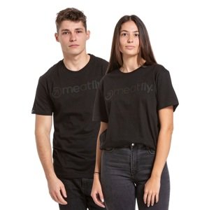 Pánské tričko meatfly joe černá/černá xs
