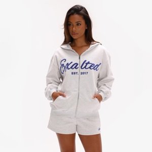 Dámská oversized mikina exalted off-duty zip světle šedá l