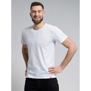Pánské bavlněné triko cityzen s kulatým výstřihem bílá 4xl