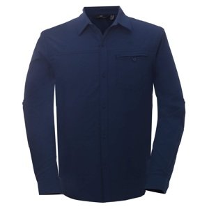 Pánská outdoorová košile s dlouhým rukávem 2117 igelfors tmavě modrá l