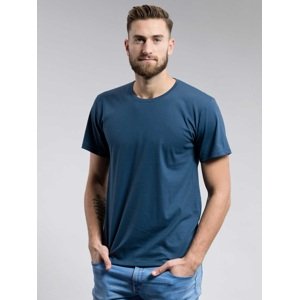 Pánské bavlněné triko cityzen s kulatým výstřihem modrá 5xl