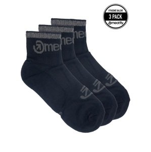 Unisex ponožky meatfly middle triple černá/černá m