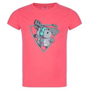 Dívčí bavlněné tričko kilpi albion-jg růžová 122_128