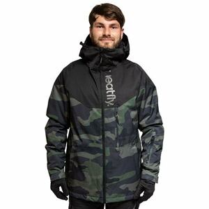 Pánská bunda meatfly snb & ski hoax premium černá/camo xl