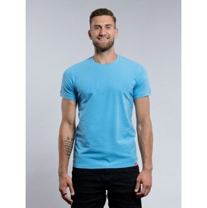 Pánské tričko cityzen slim fit s elastanem světle modrá xl