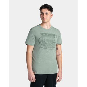 Pánské bavlněné triko kilpi portela-m tmavě zelená xl
