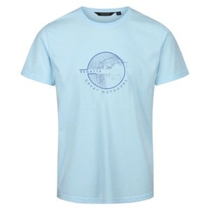 Pánské bavlněné tričko regatta cline vii světle modrá m