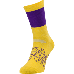 Unisex cyklo ponožky silvini bardiga žlutá/fialová 36-38
