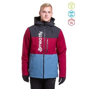 Pánská snb & ski bunda meatfly manifold vínová/modrá m