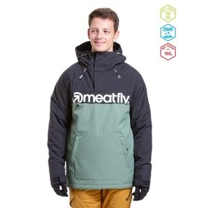 Pánská snb & ski bunda meatfly slinger zelená/černá s